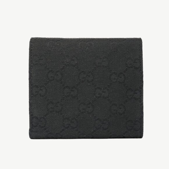 Gucci Black GG Canvas Horsebit Web Trifold Wallet - Picture 4 of 11